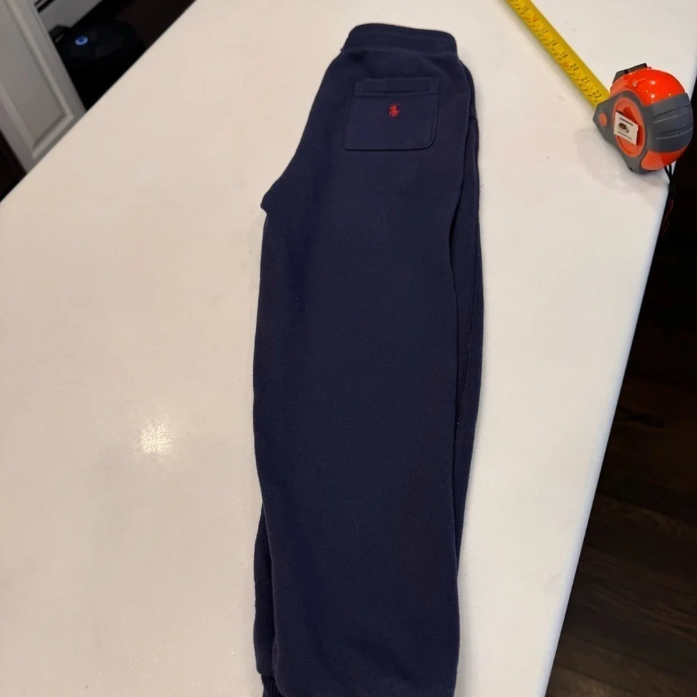 Polo Ralph Lauren Boys Set Red Tee Shirt Sz 8 & Navy Blue Sweatpants Sz 7